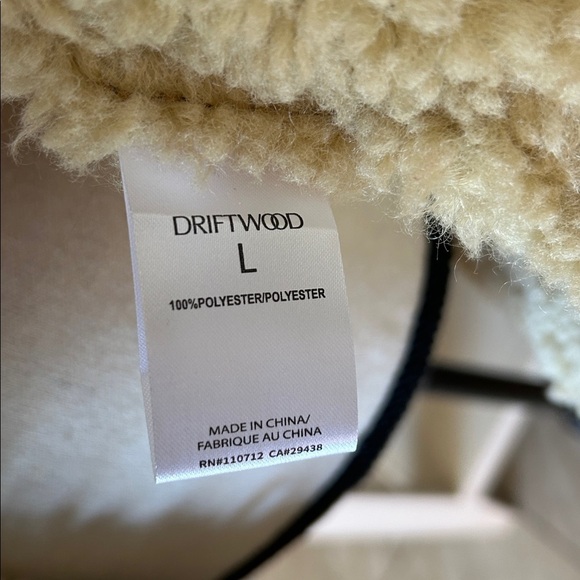 NWT Driftwoold Tan faux suede Double Breasted Sherpa lined Jacket largeβ - Picture 9 of 10